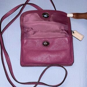 Coach medium-plum purple wallet crossbody